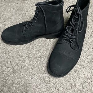 Thursday Boot Company Men’s Captain Leather Lace-up Boots Black Matte Size 8-1/2